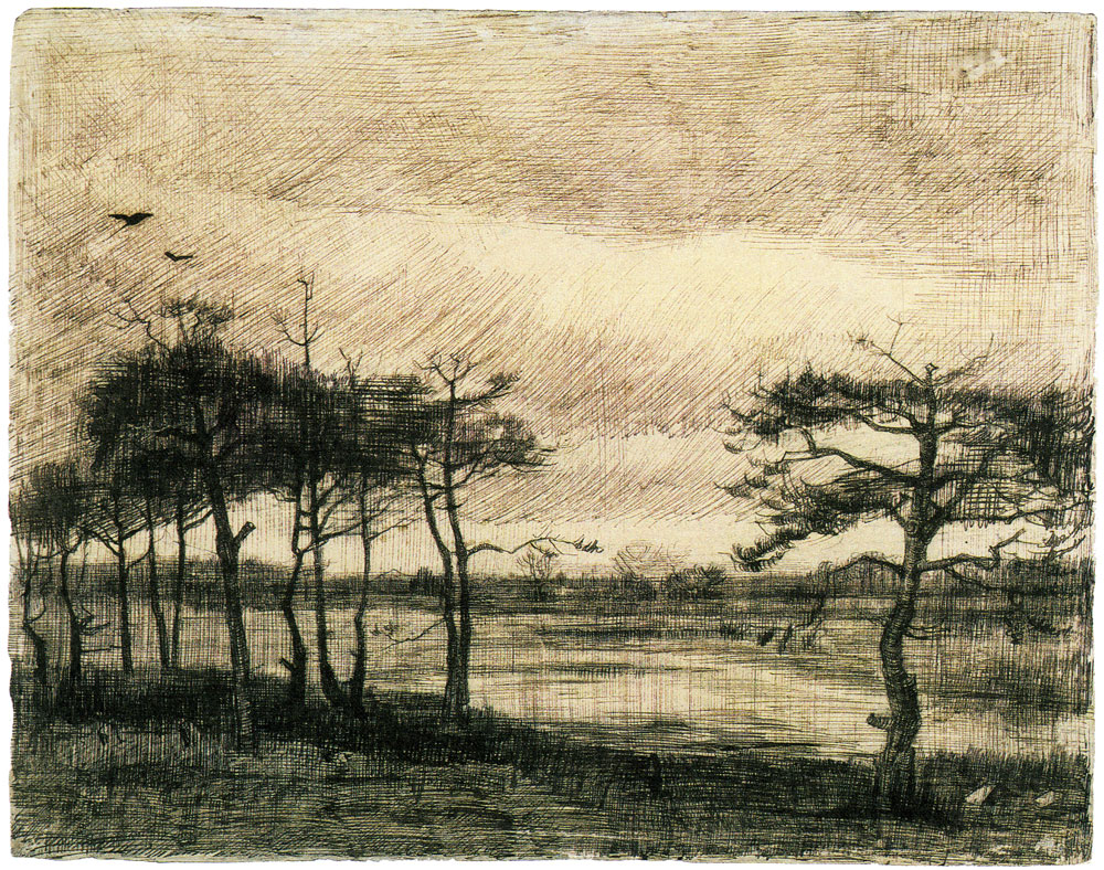Vincent van Gogh - Pine Trees in the Fen