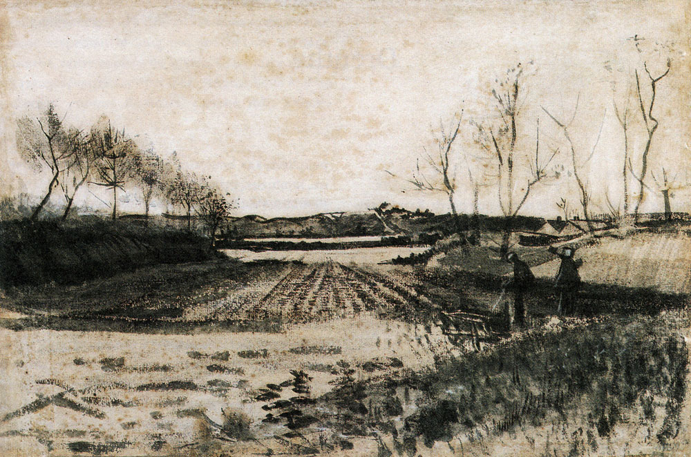 Vincent van Gogh - Potato Field in the Dunes