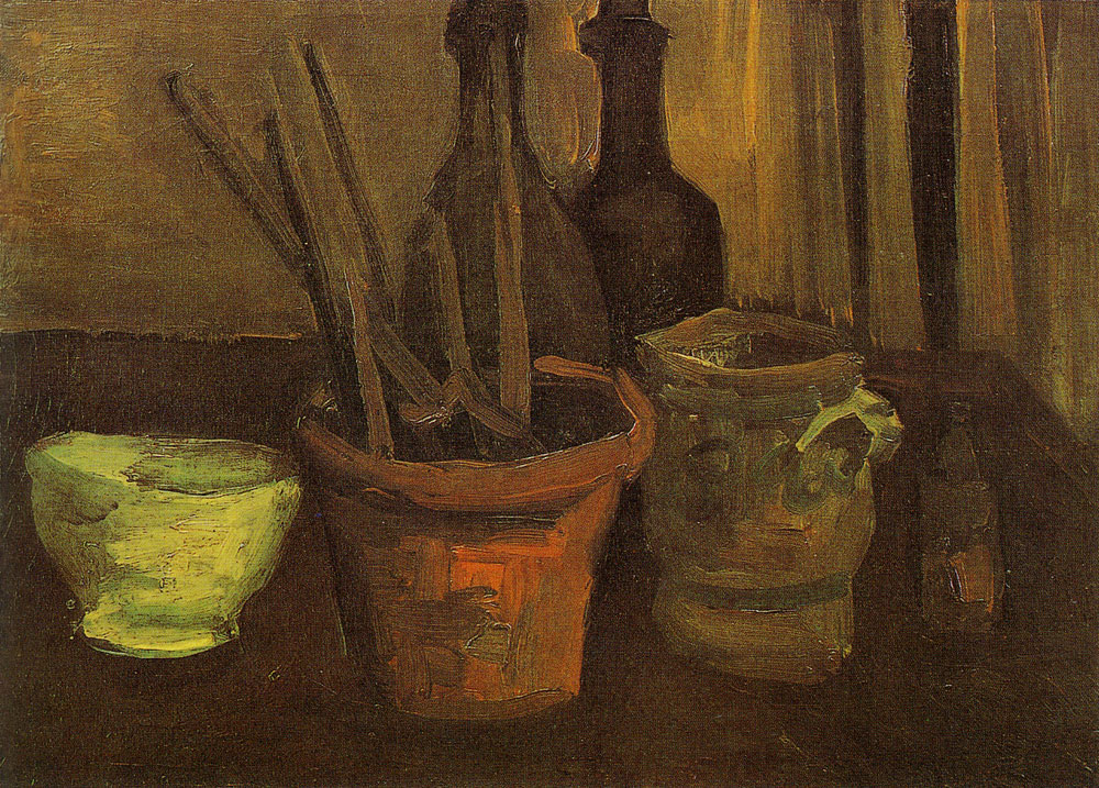 Vincent van Gogh - Still life with paintbrushes in a pot
