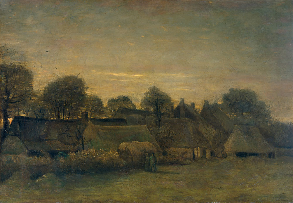 Vincent van Gogh - Village at sunset