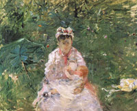 Postkarte Berthe Morisot Julie spielt Violine 
