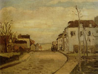 Camille Pissarro Route de Gisors: The house of père Galien, Pontoise