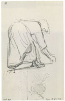 Camille Pissarro Study of a female peasant bending