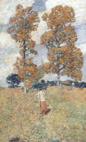 Childe Hassam The Two Hickory Trees (Golf Player)