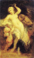 Narcisse-Virgilio Diaz de la Pena Venus disarming Cupid