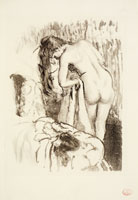 Edgar Degas Nude Woman Standing Drying Herself