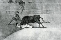 Francisco Goya La Tauromaquia, No. 33: The Unfortunate Death of Pepe Illo in the Bullring at Madrid