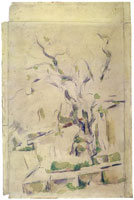 Paul Cézanne Pistachio tree in the courtyard of the Château Noir