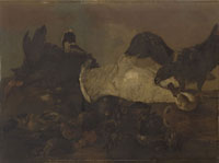 Attributed to Pieter Boel Dead game with eagle