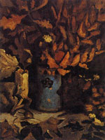 Vincent van Gogh Vase with dead leaves
