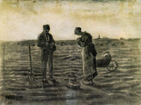 Vincent van Gogh The evening prayer (after Millet)