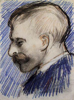 Vincent van Gogh Head of a Man, probably Theo van Gogh