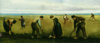 Vincent van Gogh Peasants planting potatoes