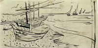 Vincent van Gogh Boats on the Beach, Saintes-Maries-de-la-Mer