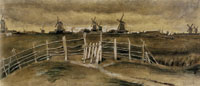 Vincent van Gogh Windmills near Dordrecht