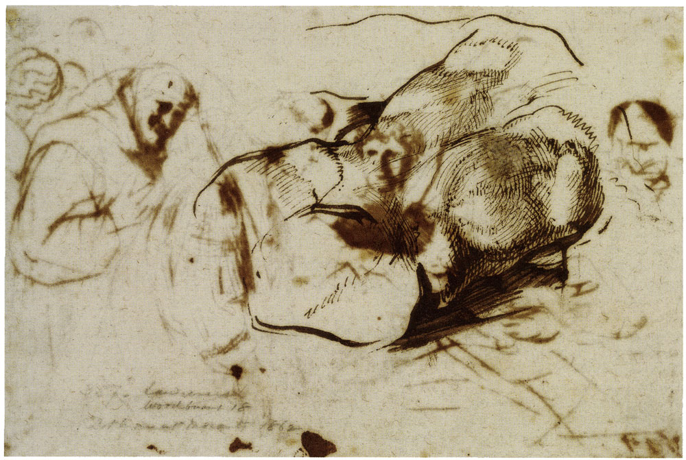Anthony van Dyck - A Male Torso, lying down and seen from the back