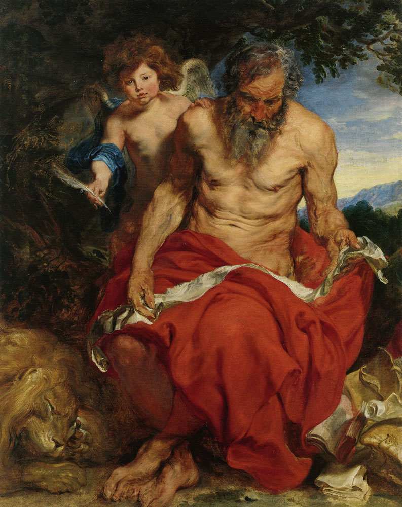 Anthony van Dyck - Saint Jerome with an Angel