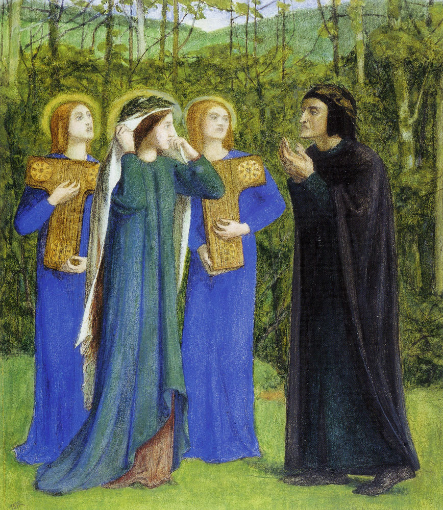 Dante Gabriel Rossetti - The Meeting of Dante and Beatrice in Paradise