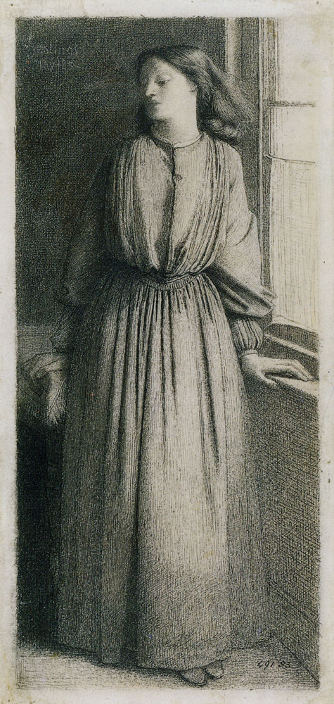 Dante Gabriel Rossetti - Elizabeth Siddal standing at a window