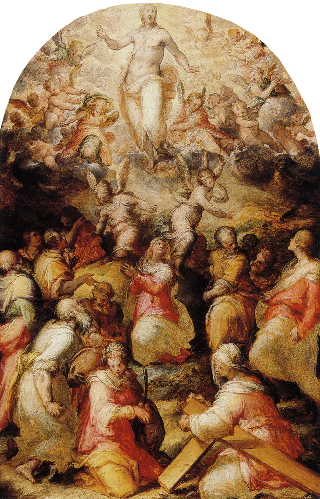 Giovanni Battista Naldini - Modello for the Ascension of Christ with Saints Agnes and Helen