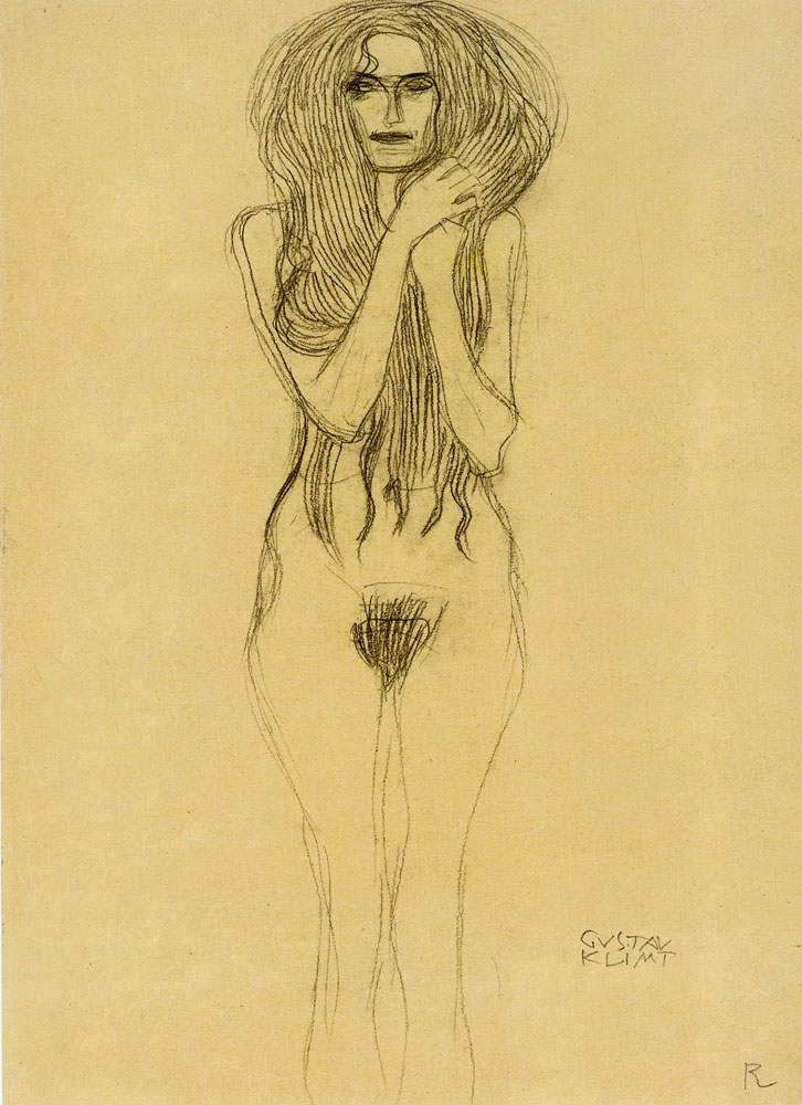 Gustav Klimt - Female Nude