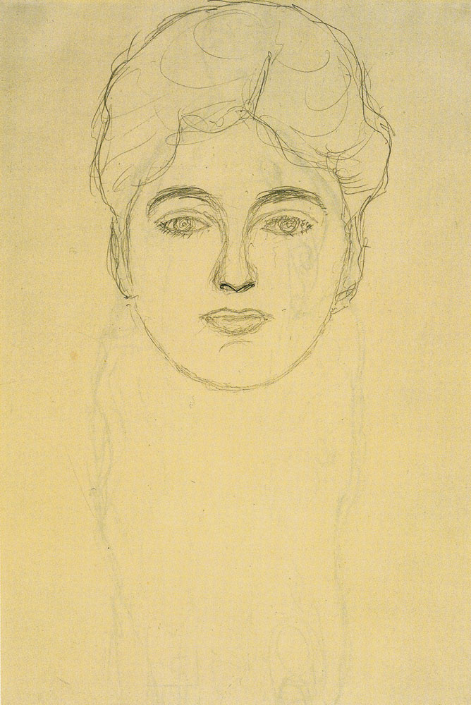 Gustav Klimt - Head Study Facing Front