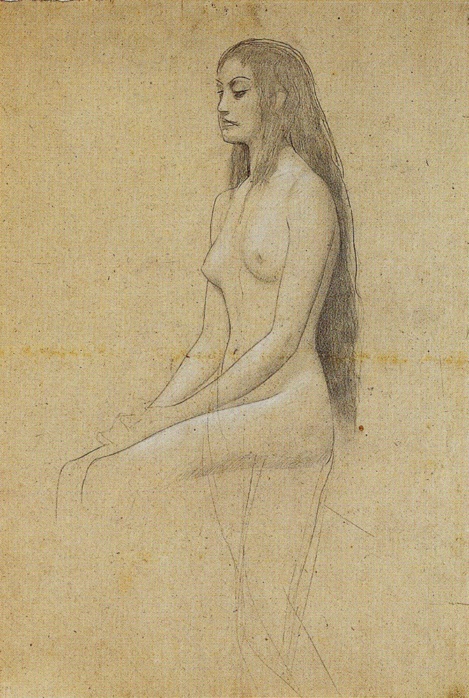 Gustav Klimt - Sitting Female Nude