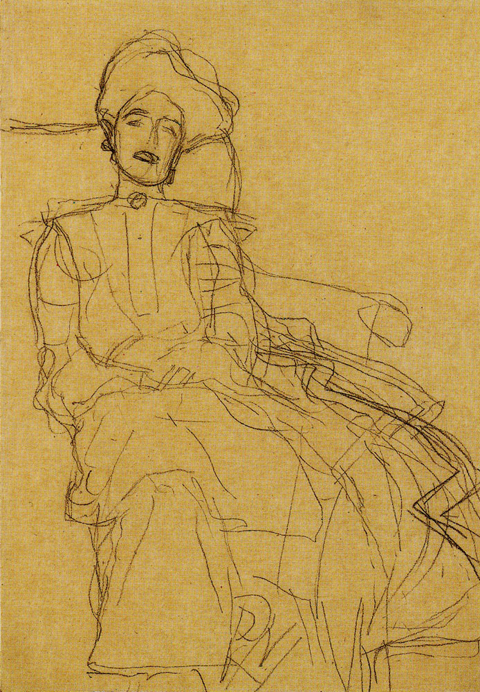 Gustav Klimt - Study for the Portrait of Adele Bloch-Bauer I
