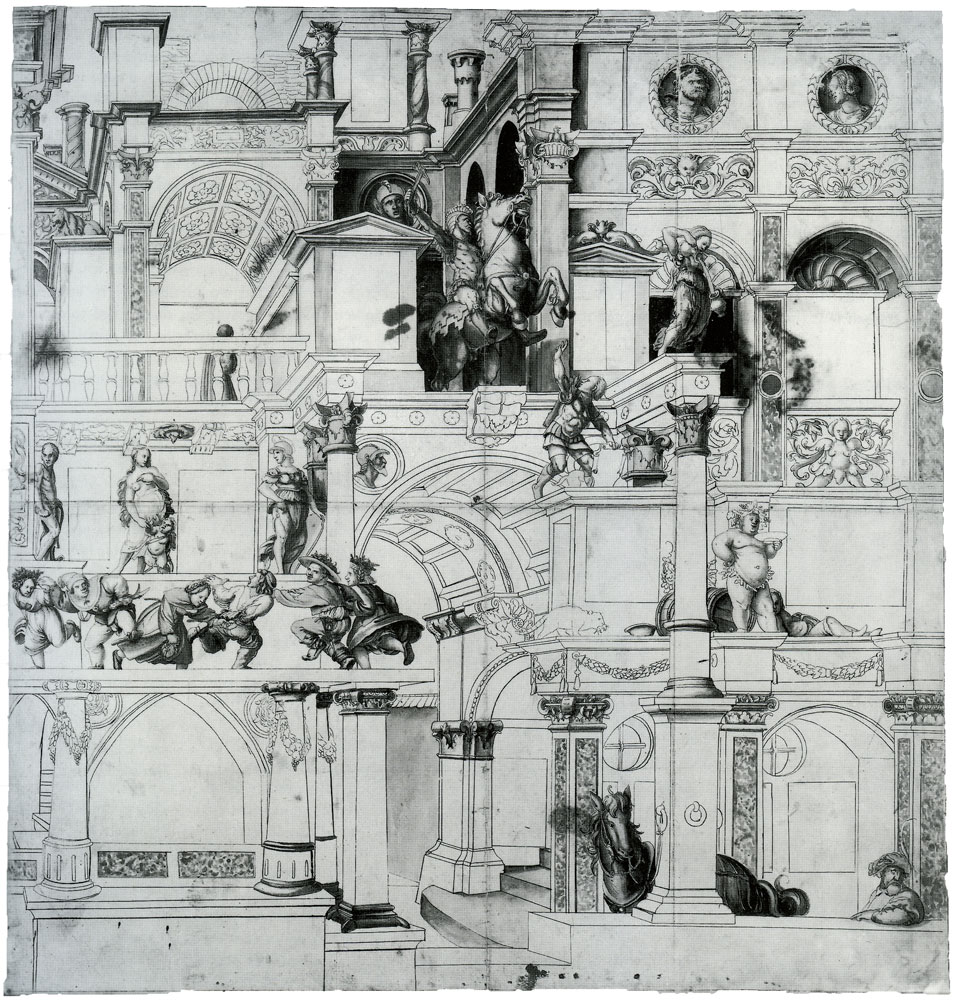 After Hans Holbein the Younger - The Façade of the House of the Dance, Basel