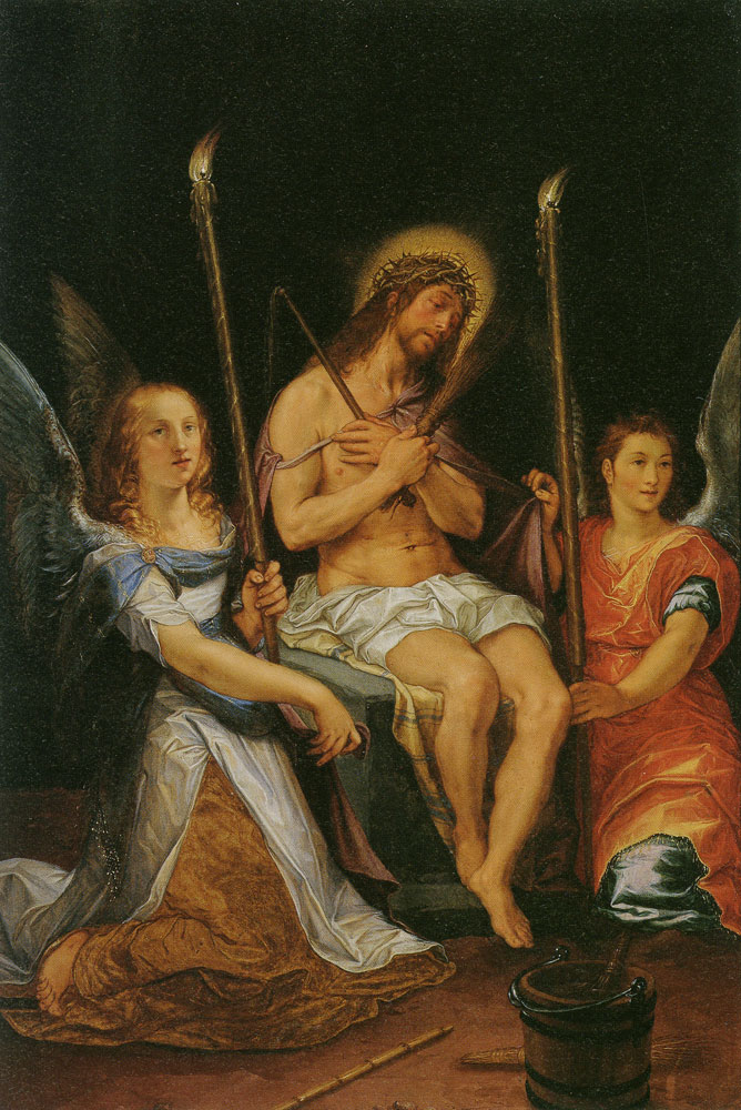 Hendrick Goltzius - Christ on the Cold Stone with Two Angels