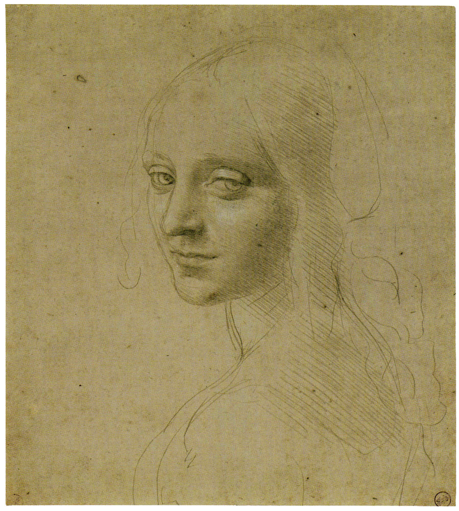 Leonardo da Vinci - Study of the Head of a Young Woman