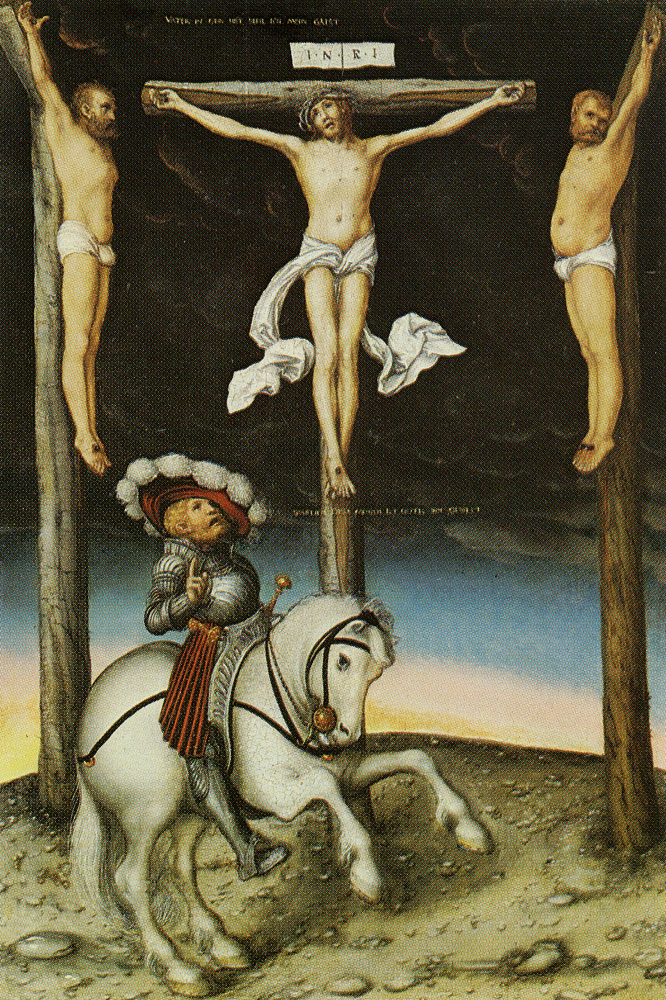 Lucas Cranach the Elder - The crucifixion with the converted centurion