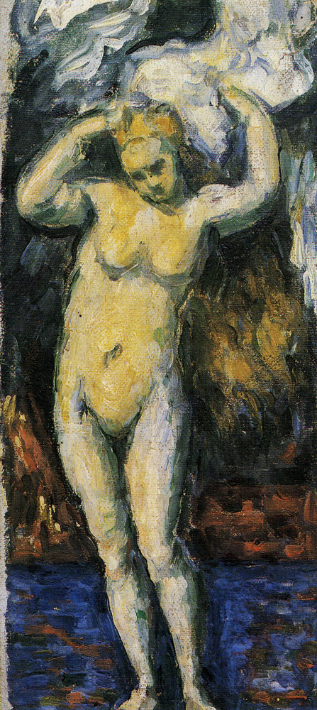Paul Cézanne - Standing bather, drying her hair