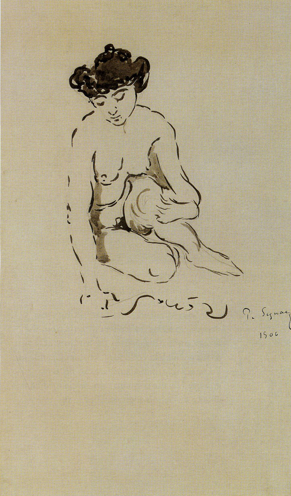 Paul Signac - Seated Nude Woman