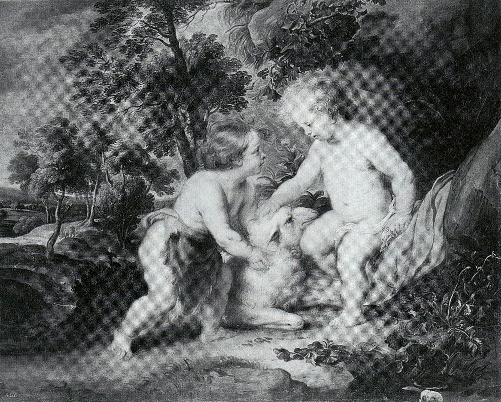 School of Peter Paul Rubens - The Christ Child and John the Baptist in a Landscape