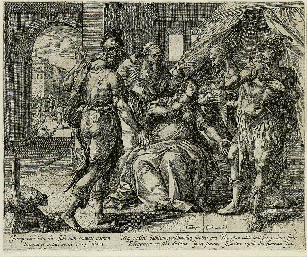 Philips Galle after Hendrick Goltzius - The Suicide of Lucretia