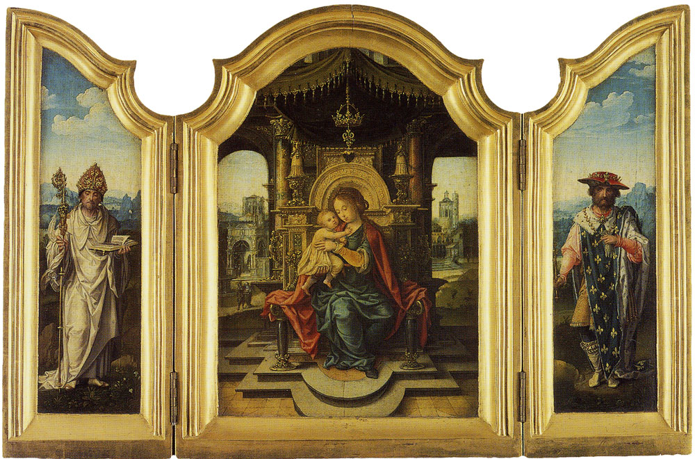 Workshop of Pieter Coecke van Aelst - The Virgin and Child Enthroned