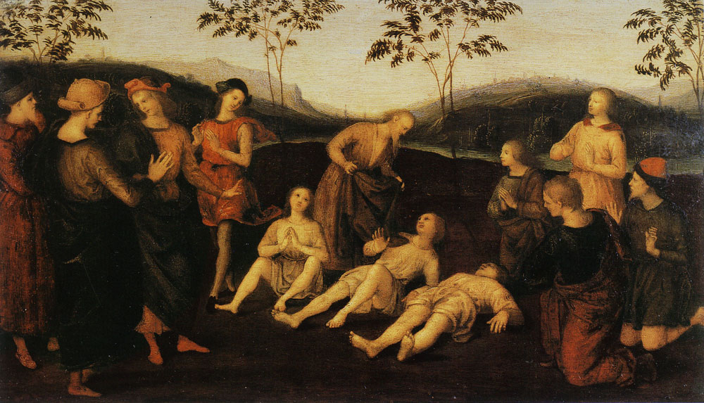 Raphael - Eusebius Raising Three Corpses from the Dead