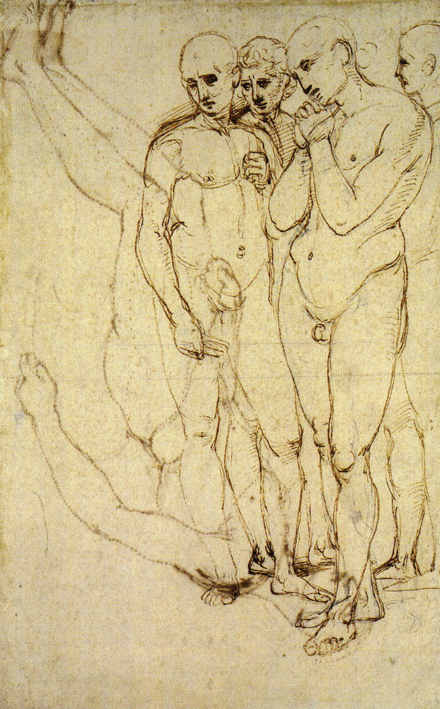 Raphael - Four Standing Male Nudes
