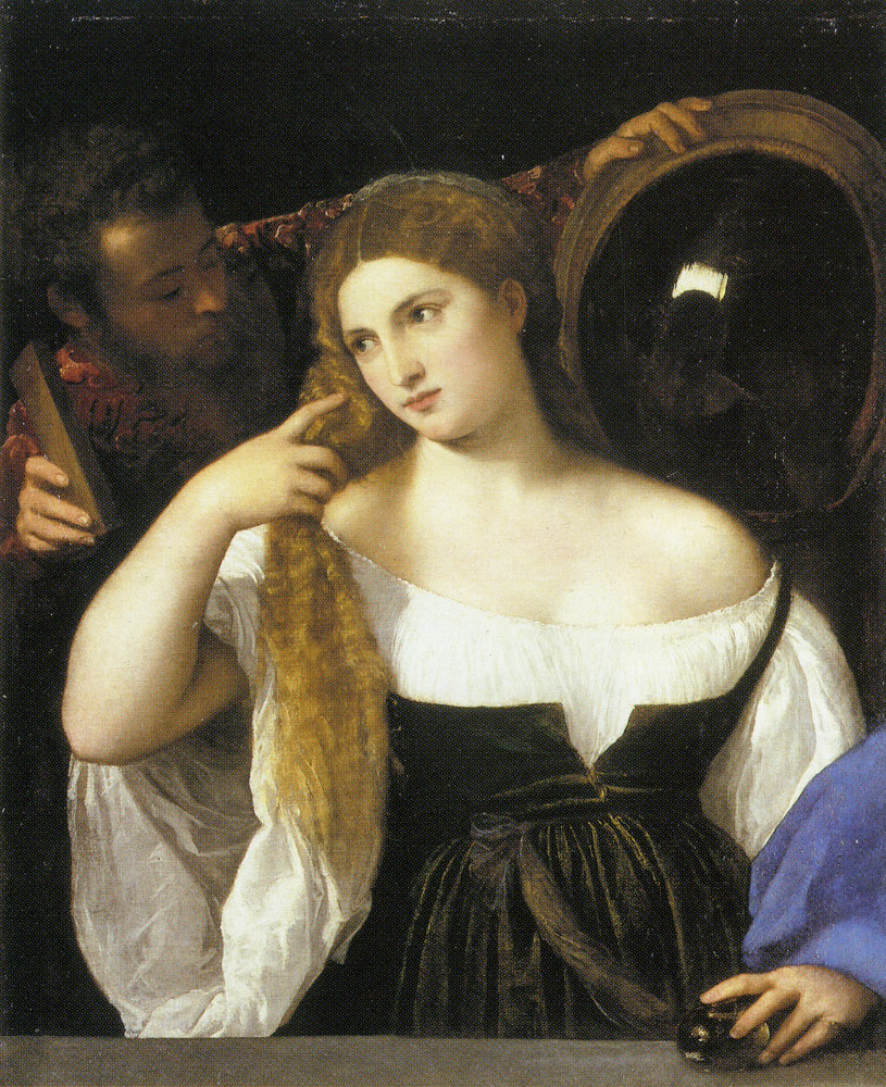 Titian - Woman with a mirror