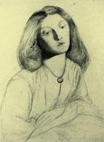 Dante Gabriel Rossetti Elizabeth Siddal half-length