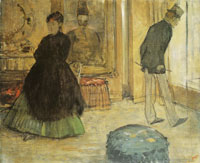 Edgar Degas Interior with Two Figures