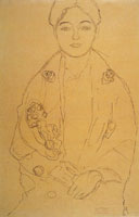 Gustav Klimt Study for the Portrait of Fräulein Lieser