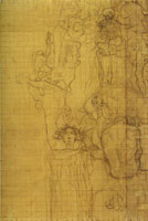 Gustav Klimt Transfer Sketch for 