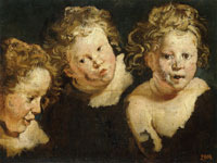 Jacob Jordaens Three Studies of a Child's Head