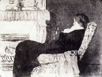 Mary Cassatt By the Fireside
