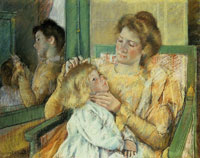 Mary Cassatt Mother Combing Her Child's Hair