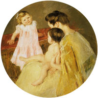 Mary Cassatt Mother and Two Children