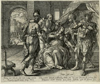 Philips Galle after Hendrick Goltzius The Suicide of Lucretia