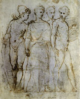 Raphael A Group of Four Warriors